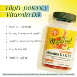 Vitamin D3+ K2 5000 IU Gummies (125 mcg) - Image 4