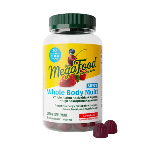 MegaFood Men’s Whole Body Multivitamin Gummies 90 Gummies
